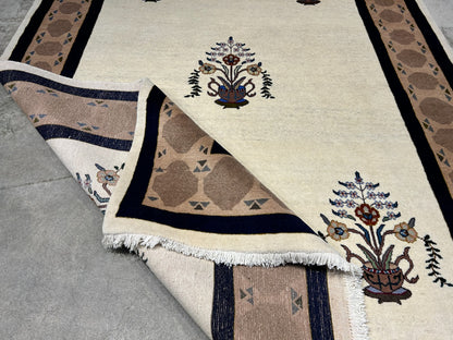 6'4"x9'5" Hand-Knotted 100% Wool Carpet - Gabeh Area Rug