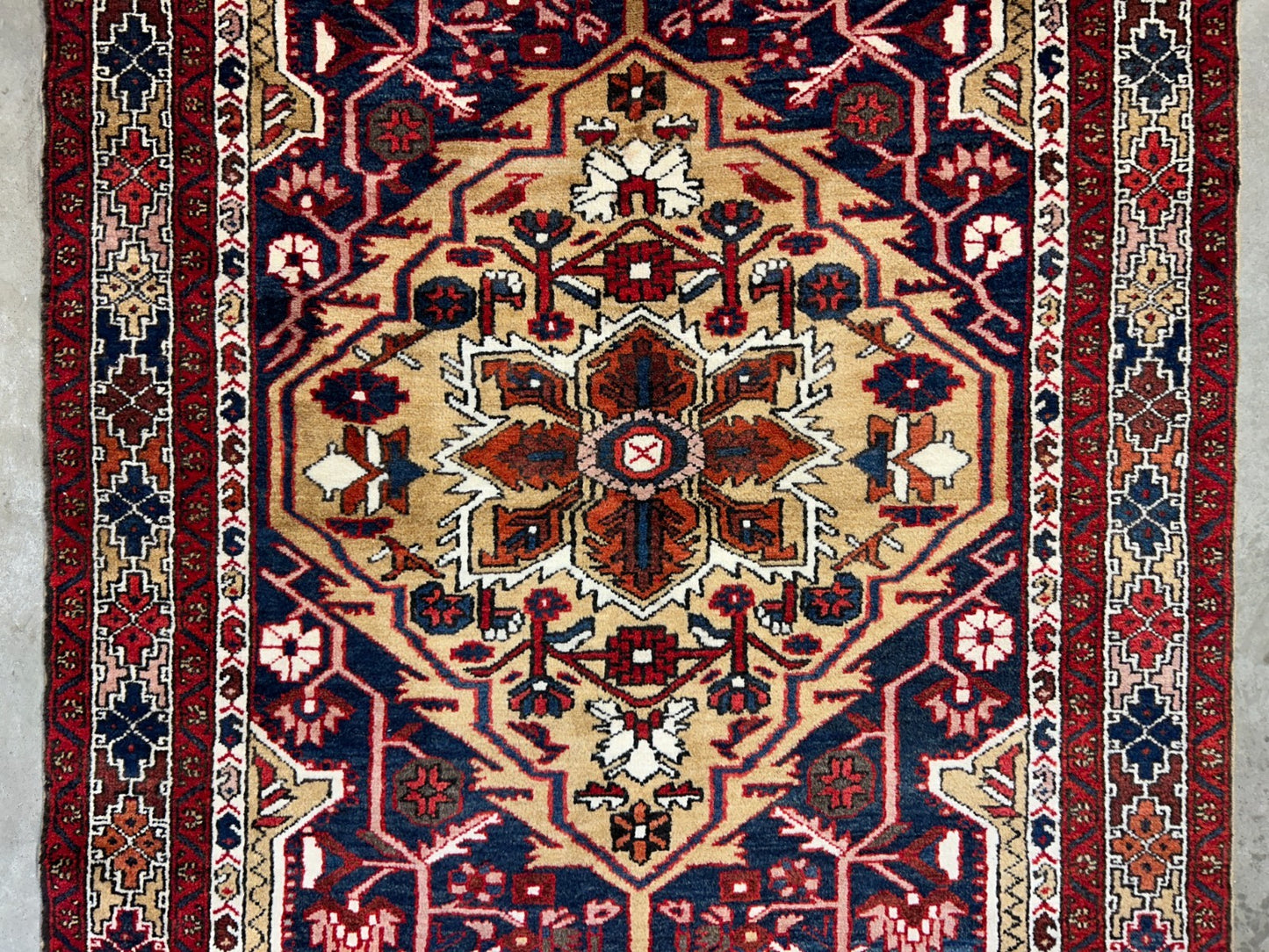 4'6"x7'4" Hand-Knotted 100% Wool Pile Herize Area Rug - Carpet