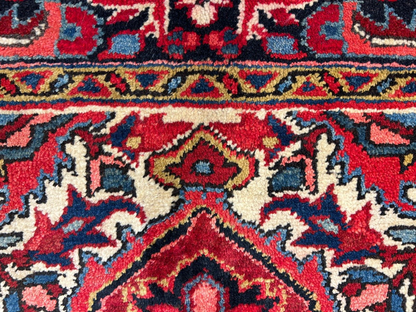 7'9"x11'4" Hand-Knotted 100% Wool Pile Herize Rug