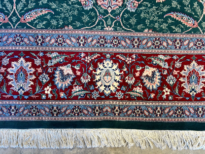 9'2"x12'8" Hand-Knotted 100% Wool Pile Oriental Rug