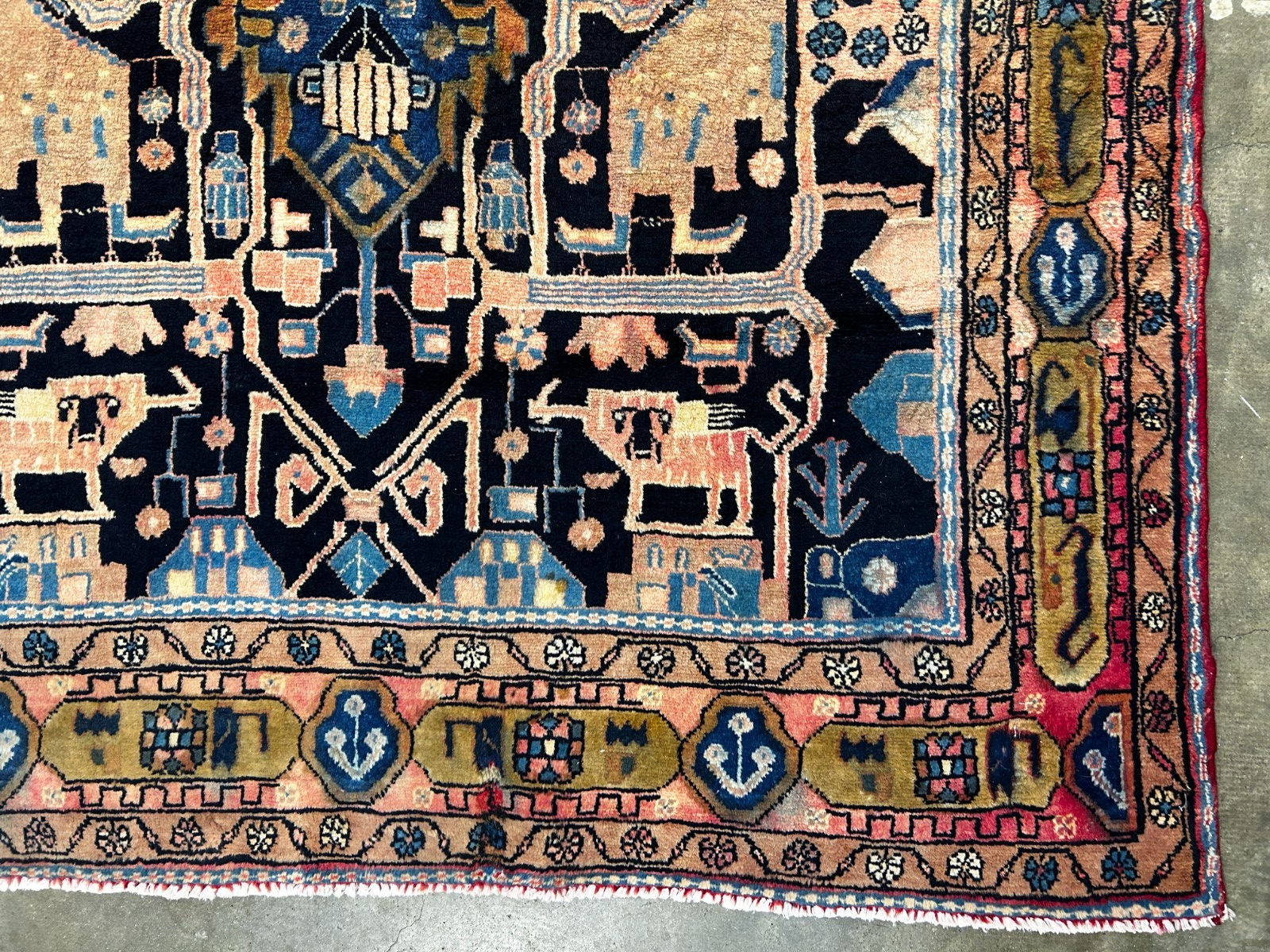 5'1" x 9'4" Hand-Knotted 100% Wool Carpet -  Hamadane Area Rug