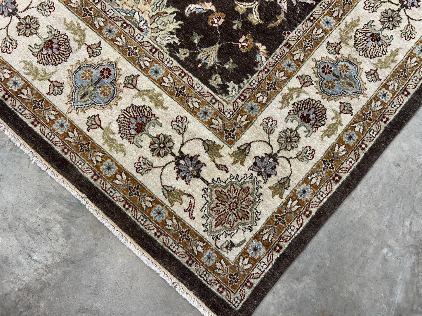 9'x11'10" Hand-Knotted 100% Wool Pile Pishawar Rug