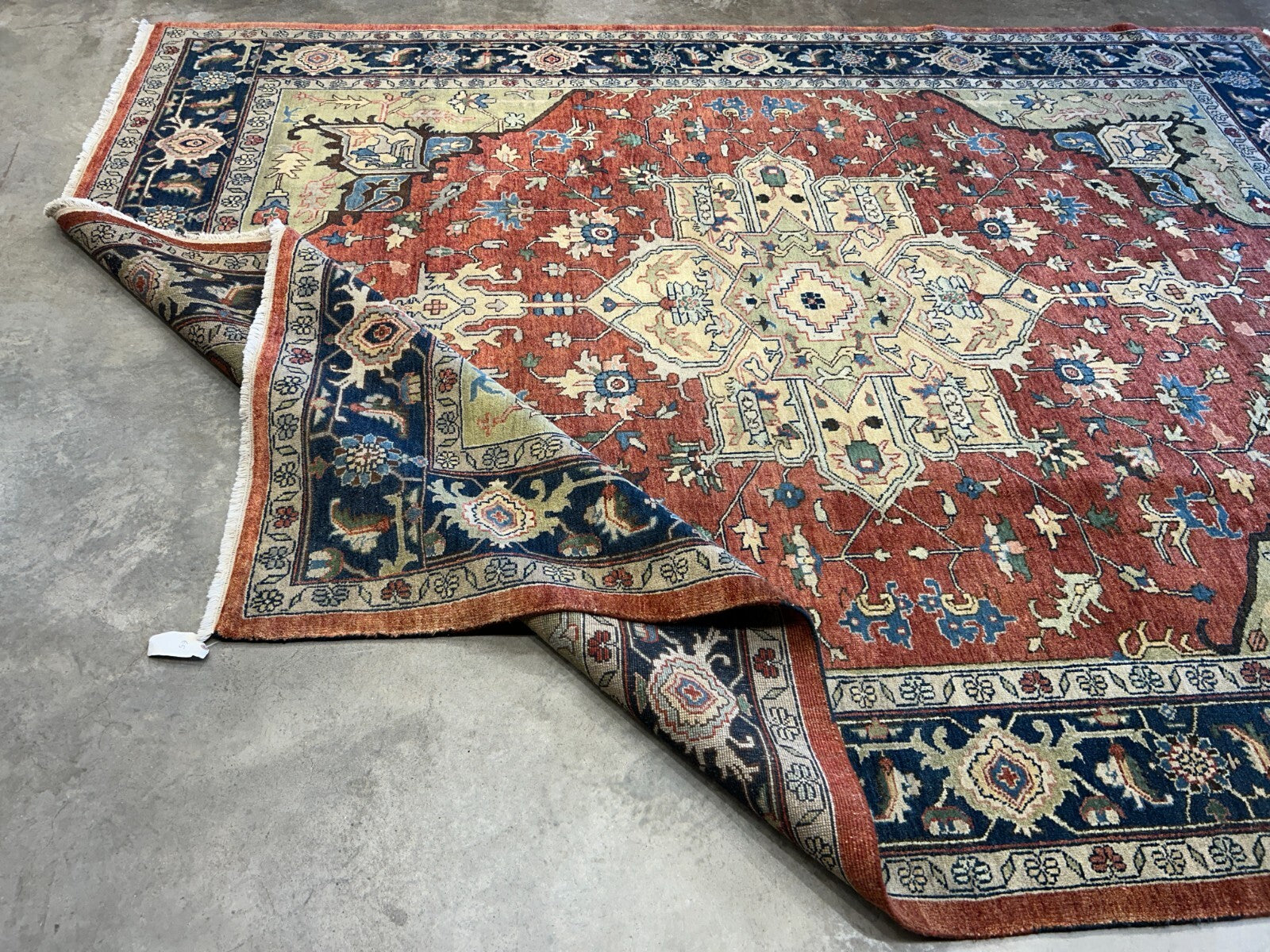 7'3"x10'3" Fine Hand-Knotted 100% Wool Pile IndoHeriz Rug