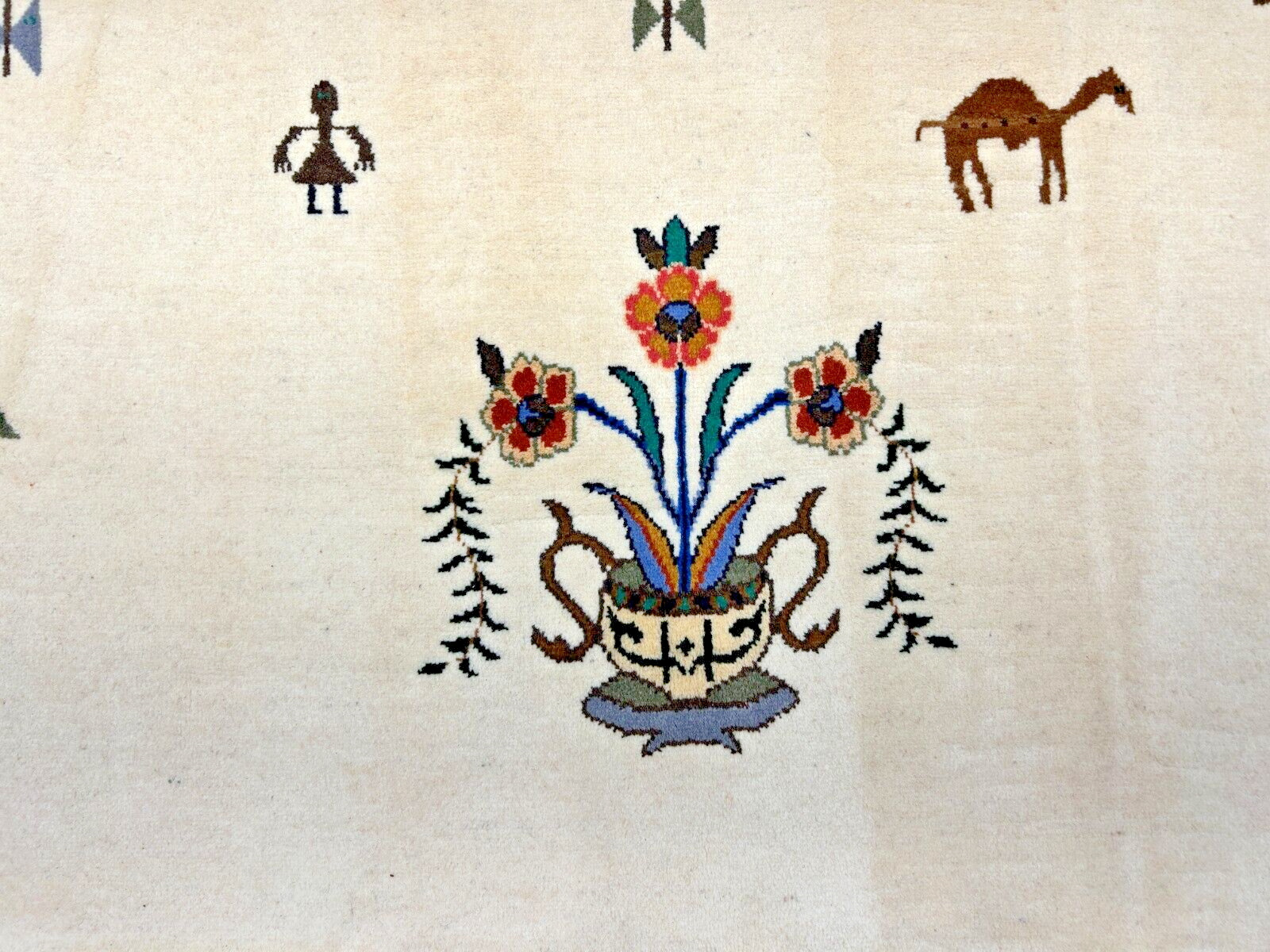 6'4"x9'9" Hand-Knotted 100% Wool Pile Gabeh Carpet - Area Rug