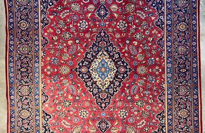 8'11"x12'4" Hand-Knotted 100% Wool Pile Kashane Rug