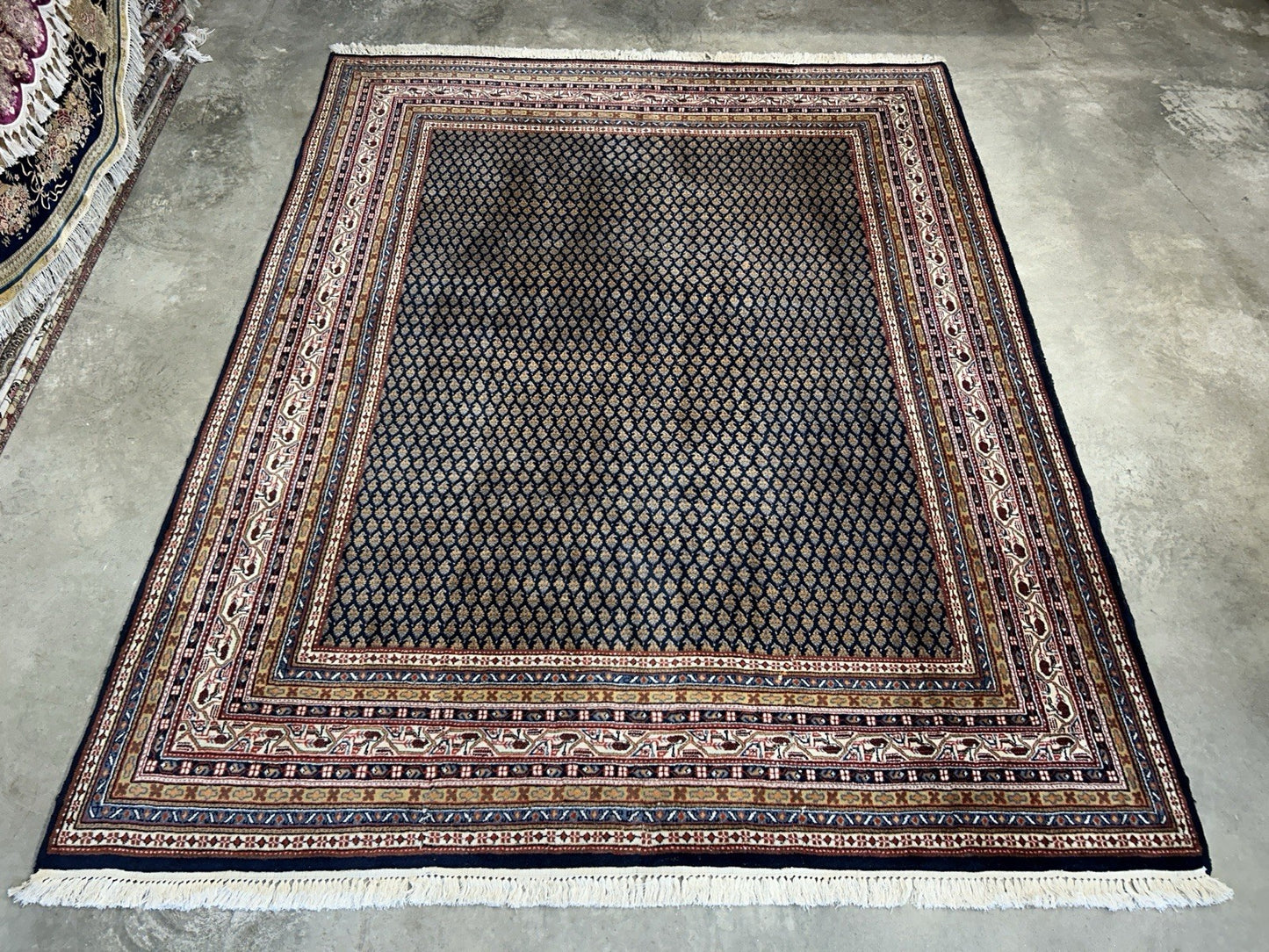 7’11”x10’ Vintage Hand-Knotted 100% Wool Pile Oriental Area Rug - Carpet