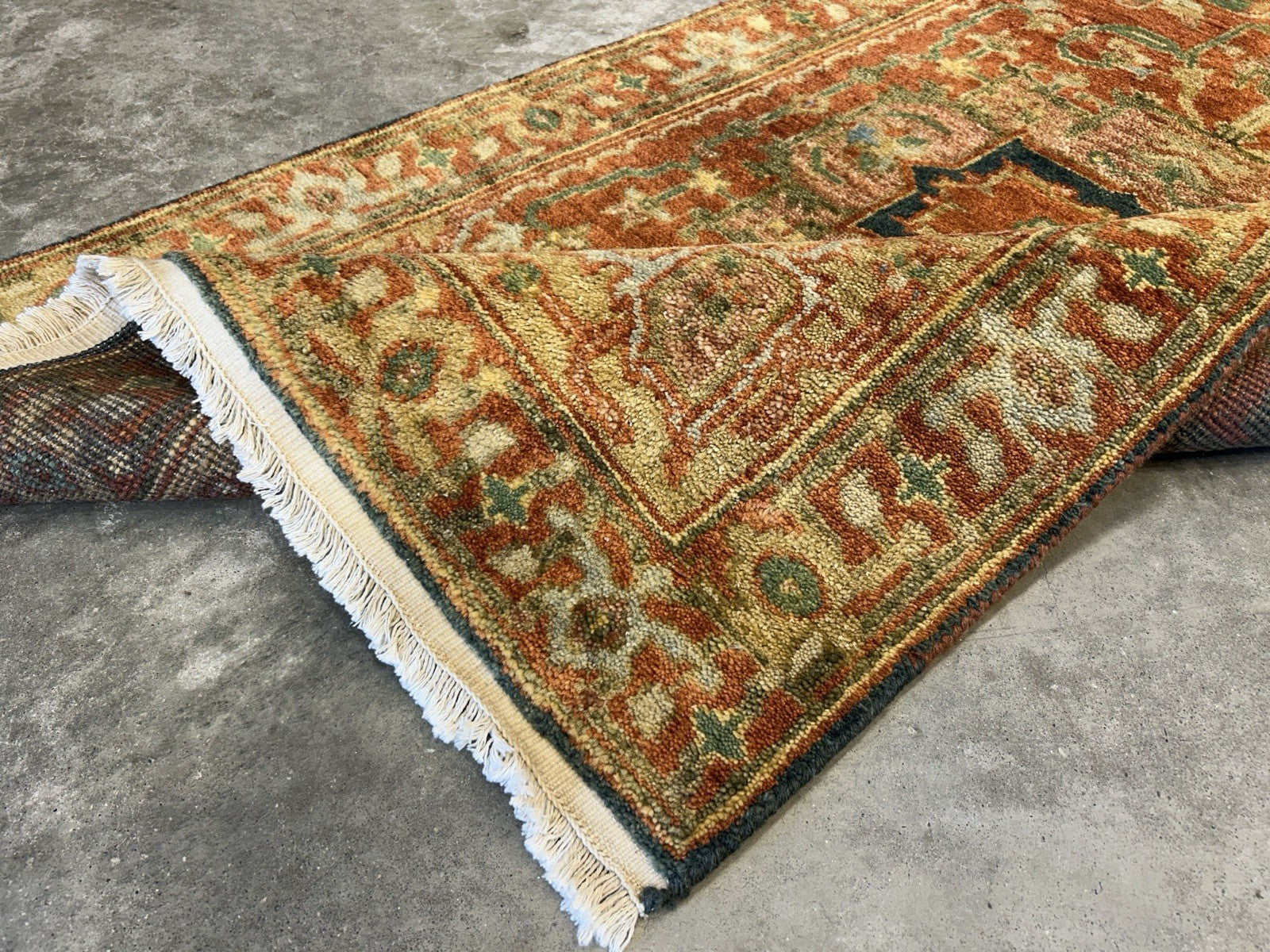 3’x5’ Hand-Knotted 100% Wool Indoserapi Area Rug - Carpet