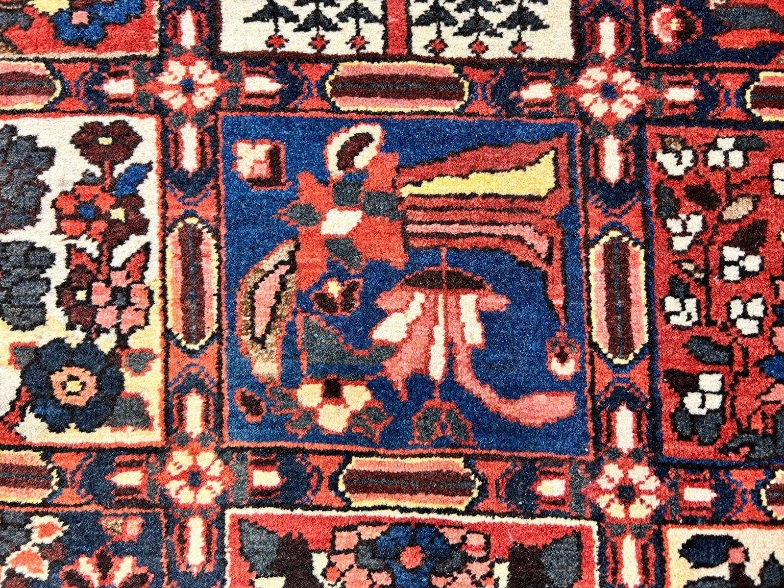 7'0"x9'9" Hand-Knotted 100% Lamb Wool Bakhtiarie Carpet - Area Rug