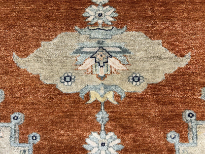 7’10”x9’11” Hand-Knotted 100% Wool Pile Indoserapi Area Rug - Carpet