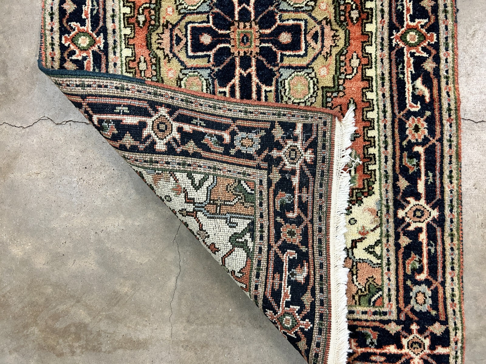 3'x5' Hand-Knotted 100% Wool Pile IndoSerapi Rug