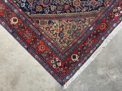 4'4"x6'6" Antique Hand-Knotted 100% Wool Pile Sennehe Area Rug - Carpet