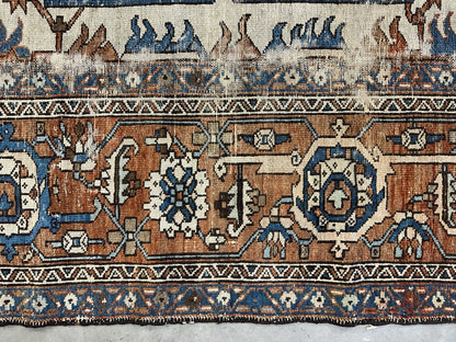 Collector Item- 10’5”x12’8” Old Antique Hand-Knotted Wool Pile Serapie Area Rug