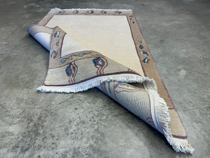 3'x5'3" Hand-Knotted 100% Wool Pile Nepali Area Rug - Carpet