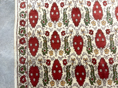6'1"x9'2" Hand-Knotted 100% Wool Pile Turkish Carpet - Area Rug
