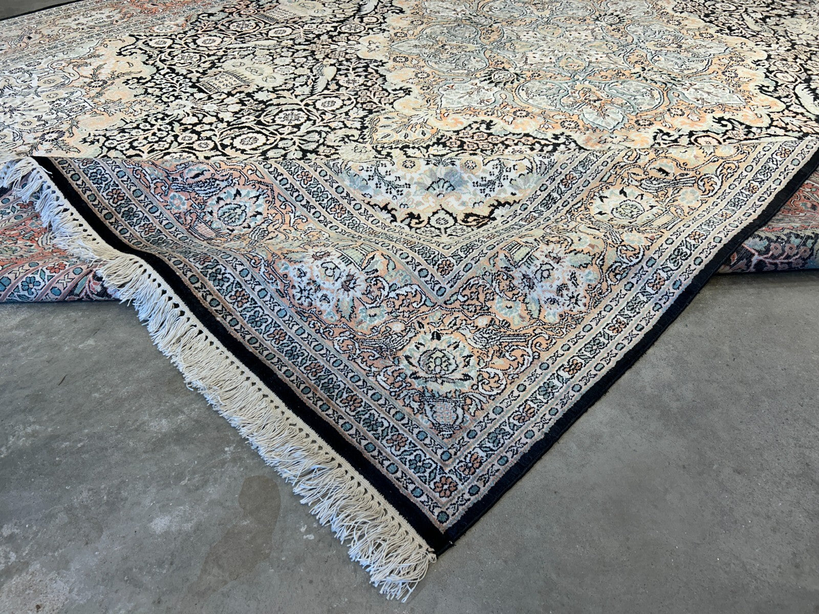 9'x12'6" Hand-Knotted 100%  Kashmiri Silk Pile Area Rug