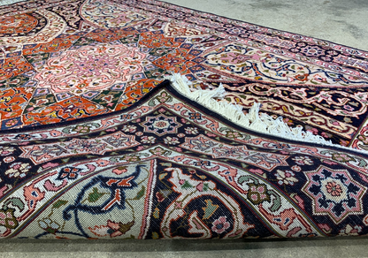 3'5"x5' Hand-Knotted Silk & Wool Tabrize Gonbadi Area Rug