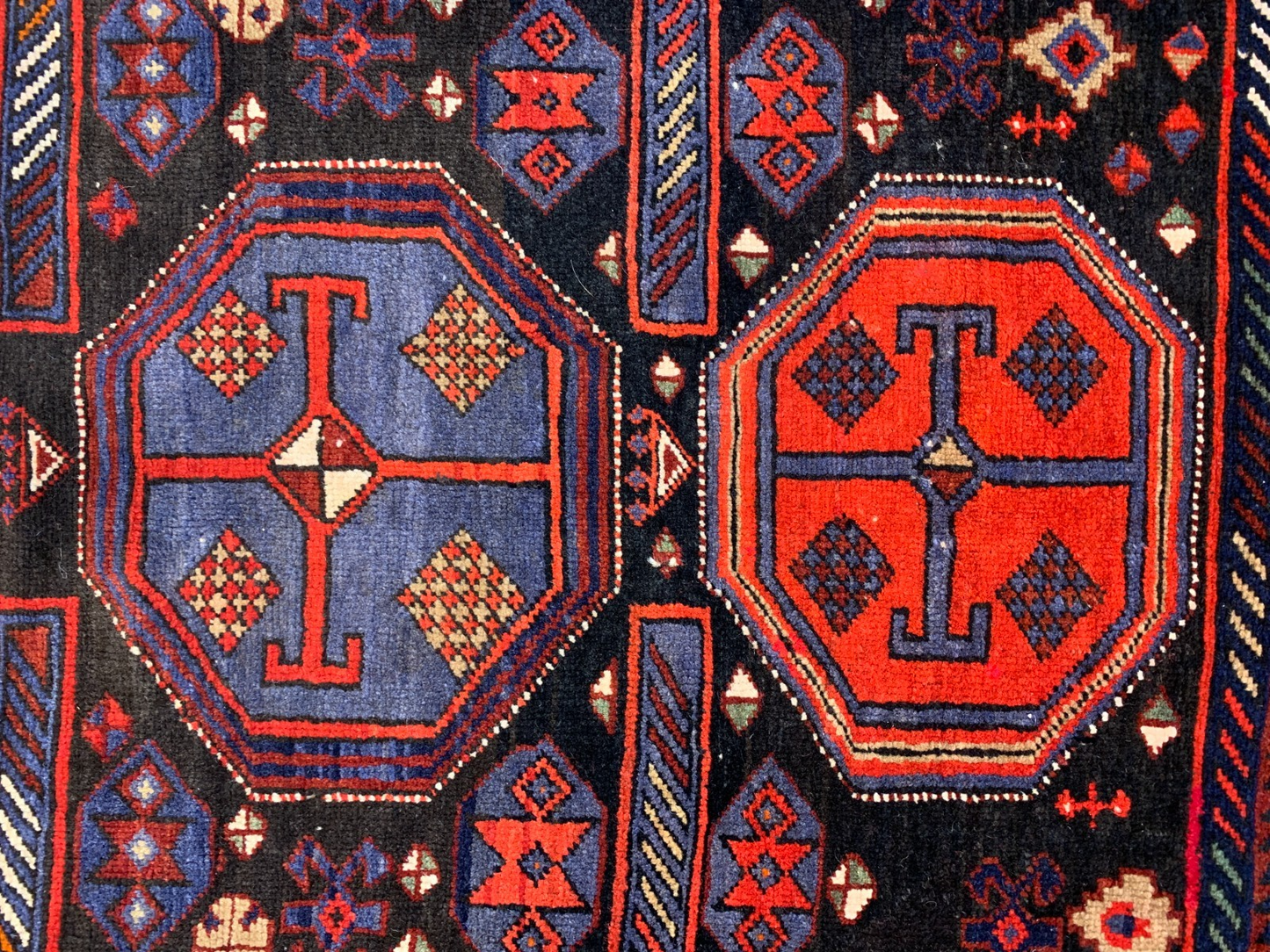 4'7"x6'5" Collector Antique Fine Baby Lamb Wool Caucasian Area Rug