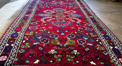 4'6" x 8' Hand-Knotted 100% Wool Hamadane Area Rug