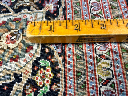 6'7"x9'9" Fine Hand-Knotted Wool & Silk Blend Tabrize Mahi Area Rug