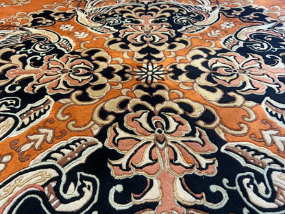 9'x12' Hand-Knotted 100% Wool Pile Oriental Rug