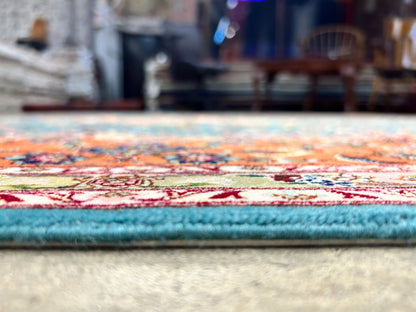 5'9"x9'5" Extra-Fine Hand-Knotted Wool & Silk Blend Tabrize Carpet - Area Rug