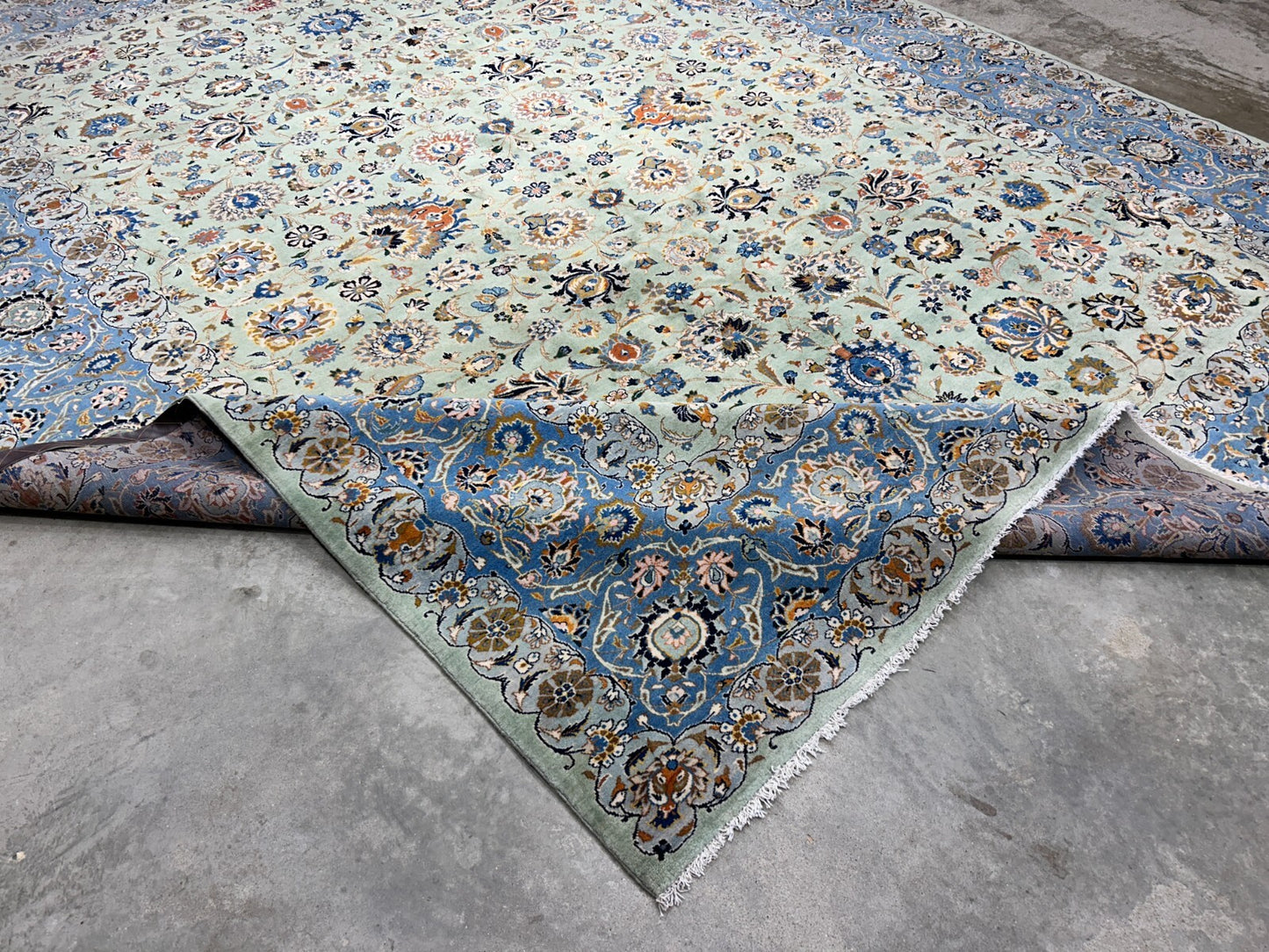 10'6"x14'6" Hand-Knotted 100% Wool Pile Kashane Rug