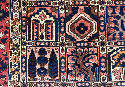 6'5"x9'8" Hand-Knotted 100% Lamb Wool Bakhtiarie Carpet - Area Rug