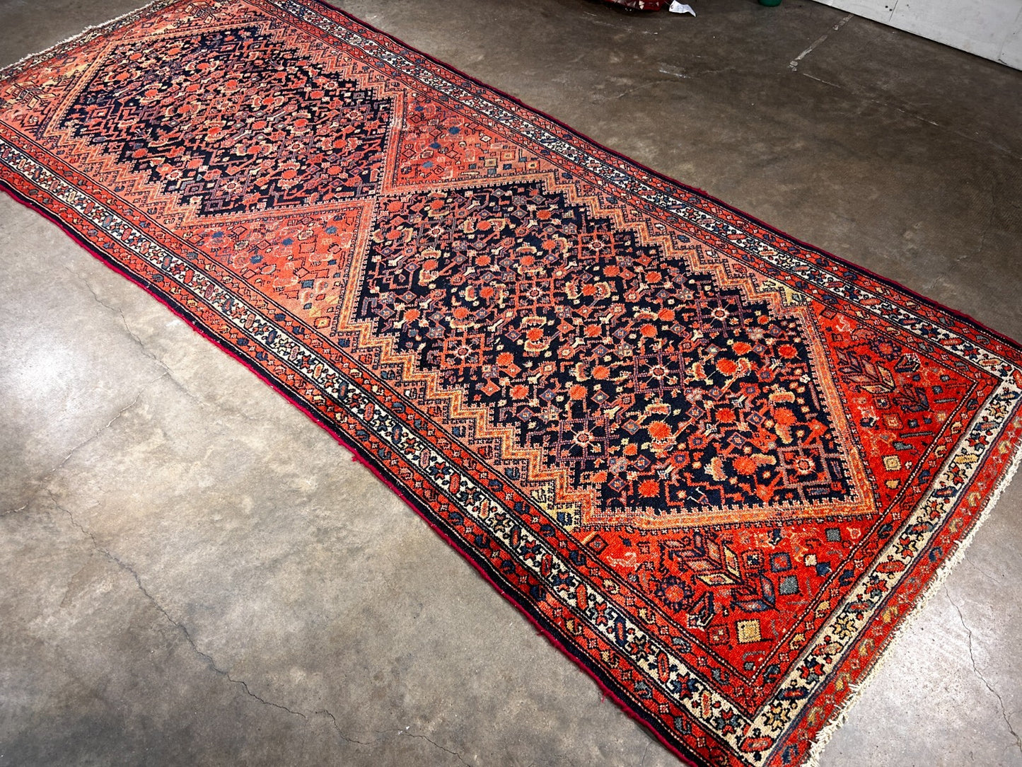 3'8" x 9'11" Hand-Knotted 100% Wool Pile - Malayere Runner