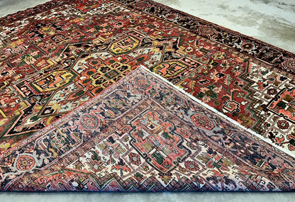 9'7"x12'8" Hand-Knotted 100% Lamb Wool Herize Carpet - Area Rug