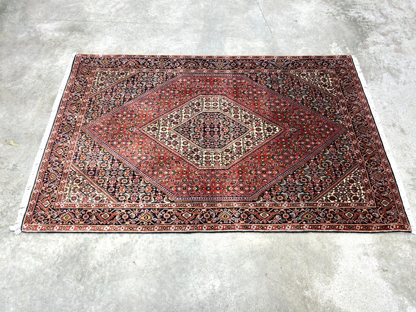 3'8"x5'8" Hand-Knotted 100% Wool Bidjare Carpet - Area Rug