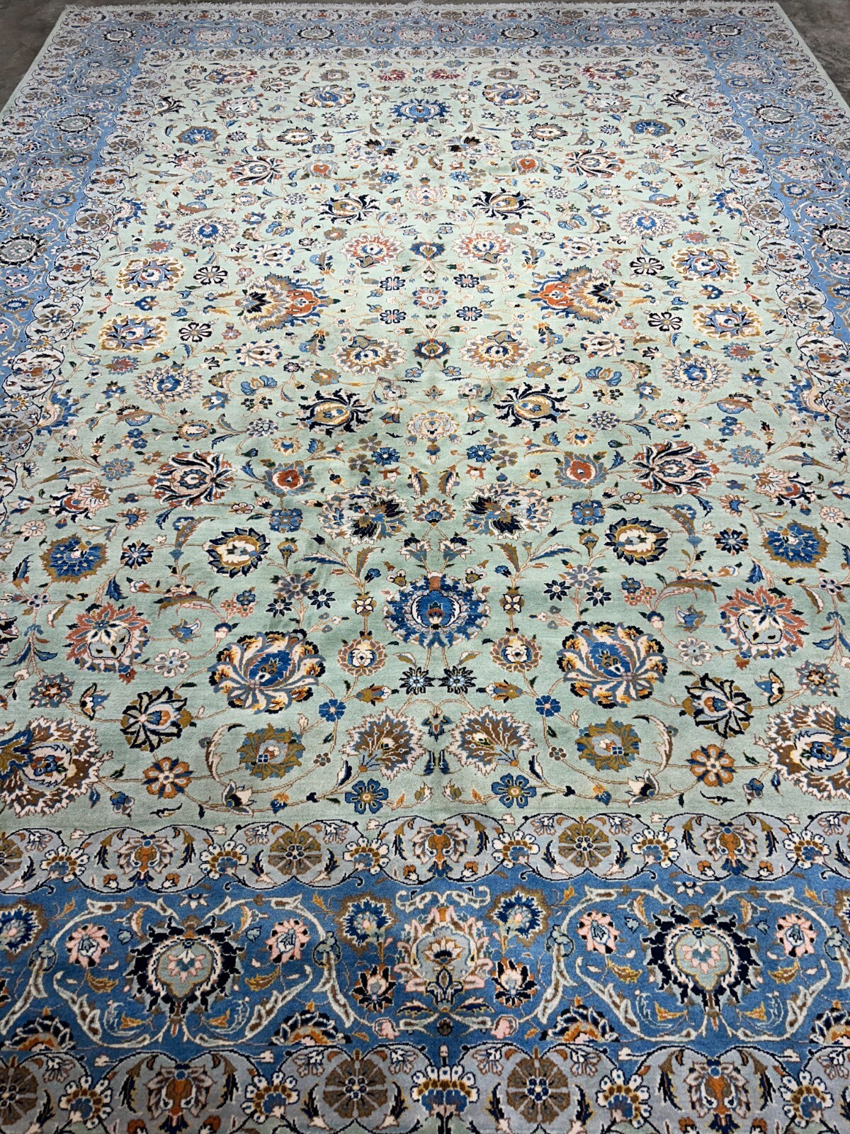 10'6"x14'6" Hand-Knotted 100% Wool Pile Kashane Rug