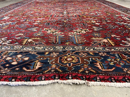 8'2"x10'11" Collector Antique 100% Wool Pile Herize Rug
