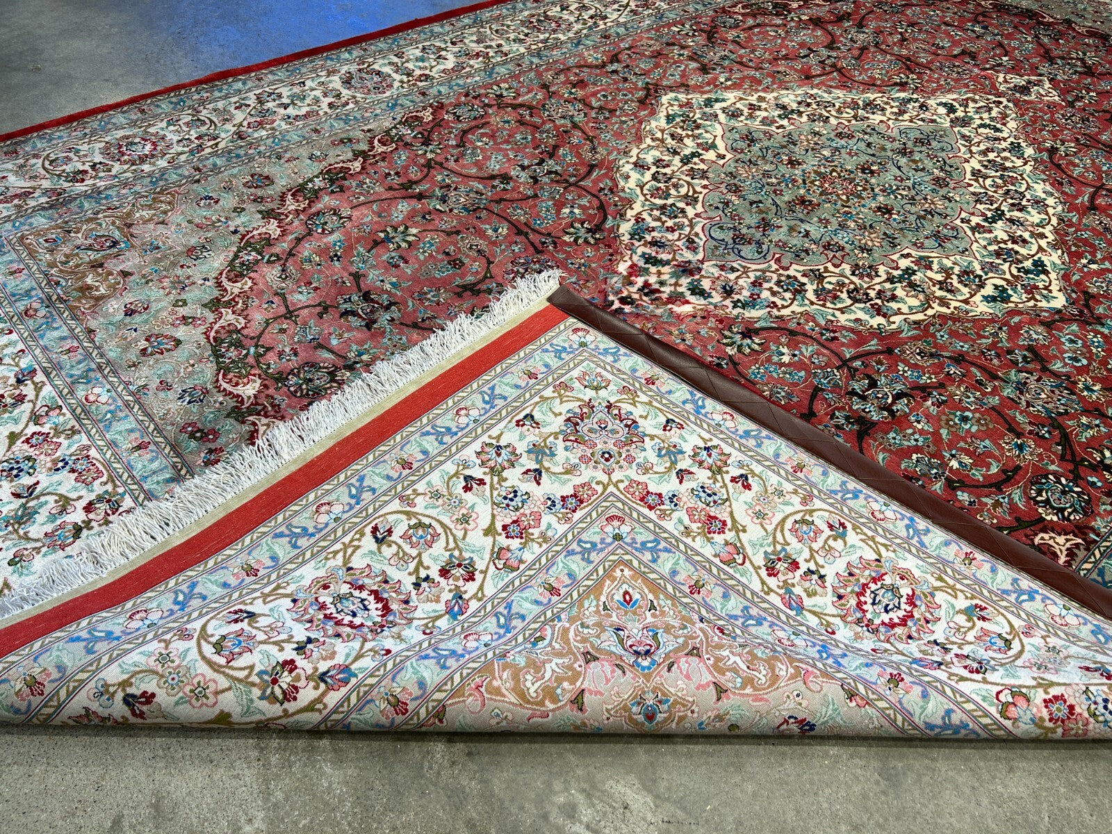 6'5"x9'5" Exquisite Hand-Knotted 100% Silk Qume Rug