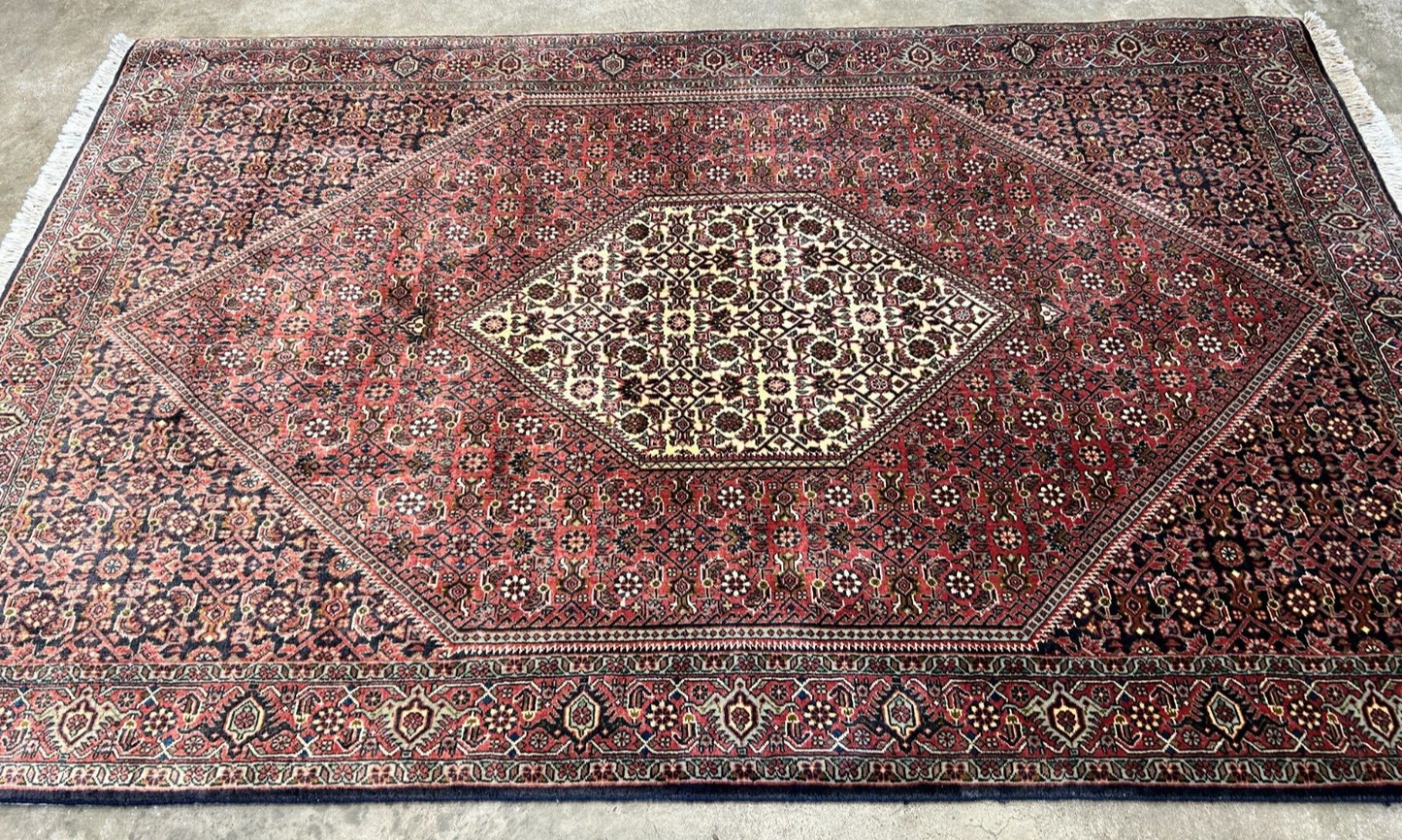 3'8"x5'10" Hand-Knotted 100% Wool Bidjare Carpet - Area Rug