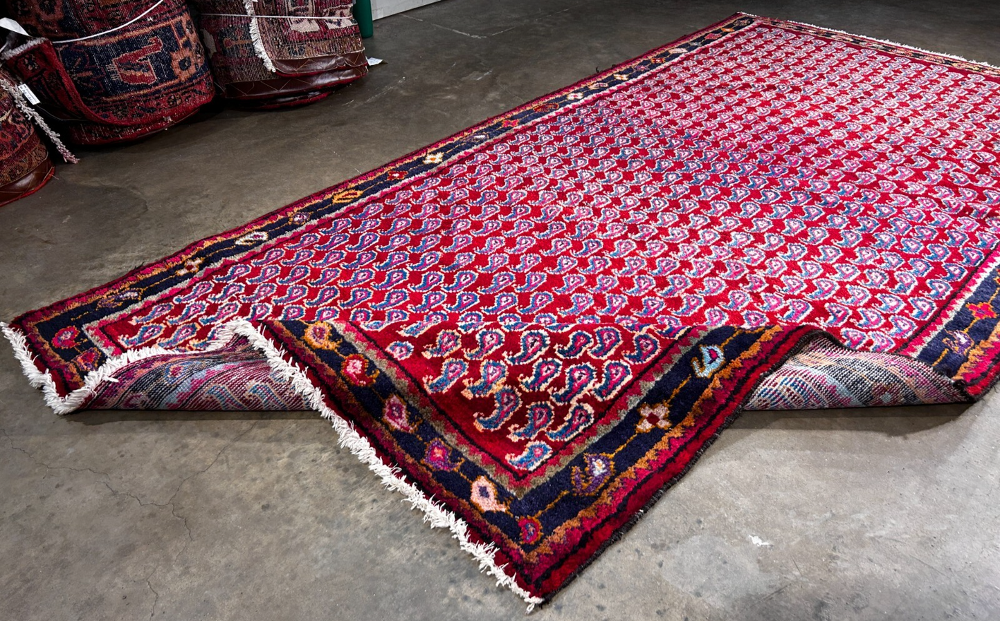 4'2" x 8'1" Hand-Knotted 100% Wool Carpet - Bidjare Area Rug