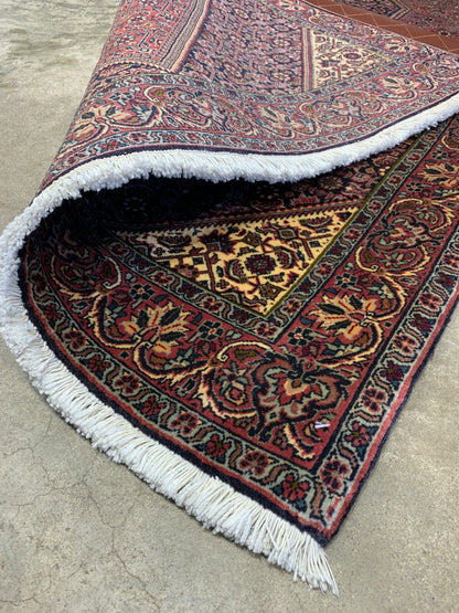 3'7"x5'9" Hand-Knotted 100% Wool Pile Bijare Carpet - Area Rug