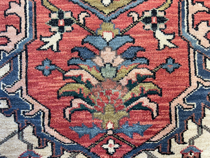 9'x11'10" Hand-Knotted 100%  Wool Pile IndoHeriz Rug