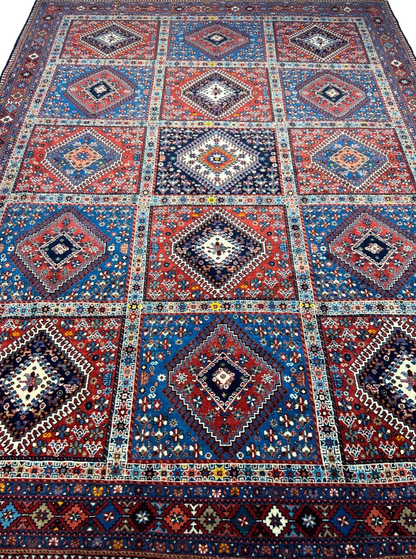 7'x9'7" Hand-Knotted 100% Wool Pile Yalame Carpet - Area Rug