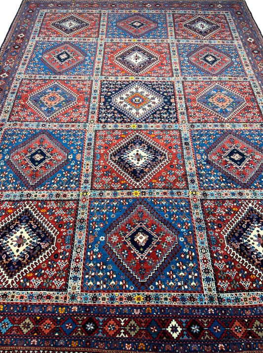 7'x9'7" Hand-Knotted 100% Wool Pile Yalame Carpet - Area Rug