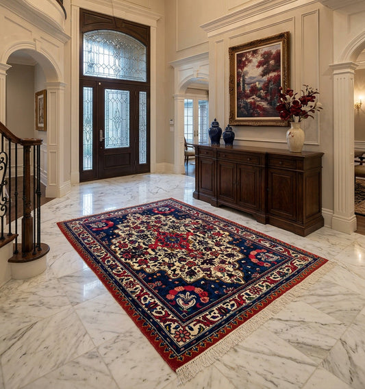 3'5"x5'2'' Hand-Knotted 100% Wool Persiane Bakhtiarie Area Rug