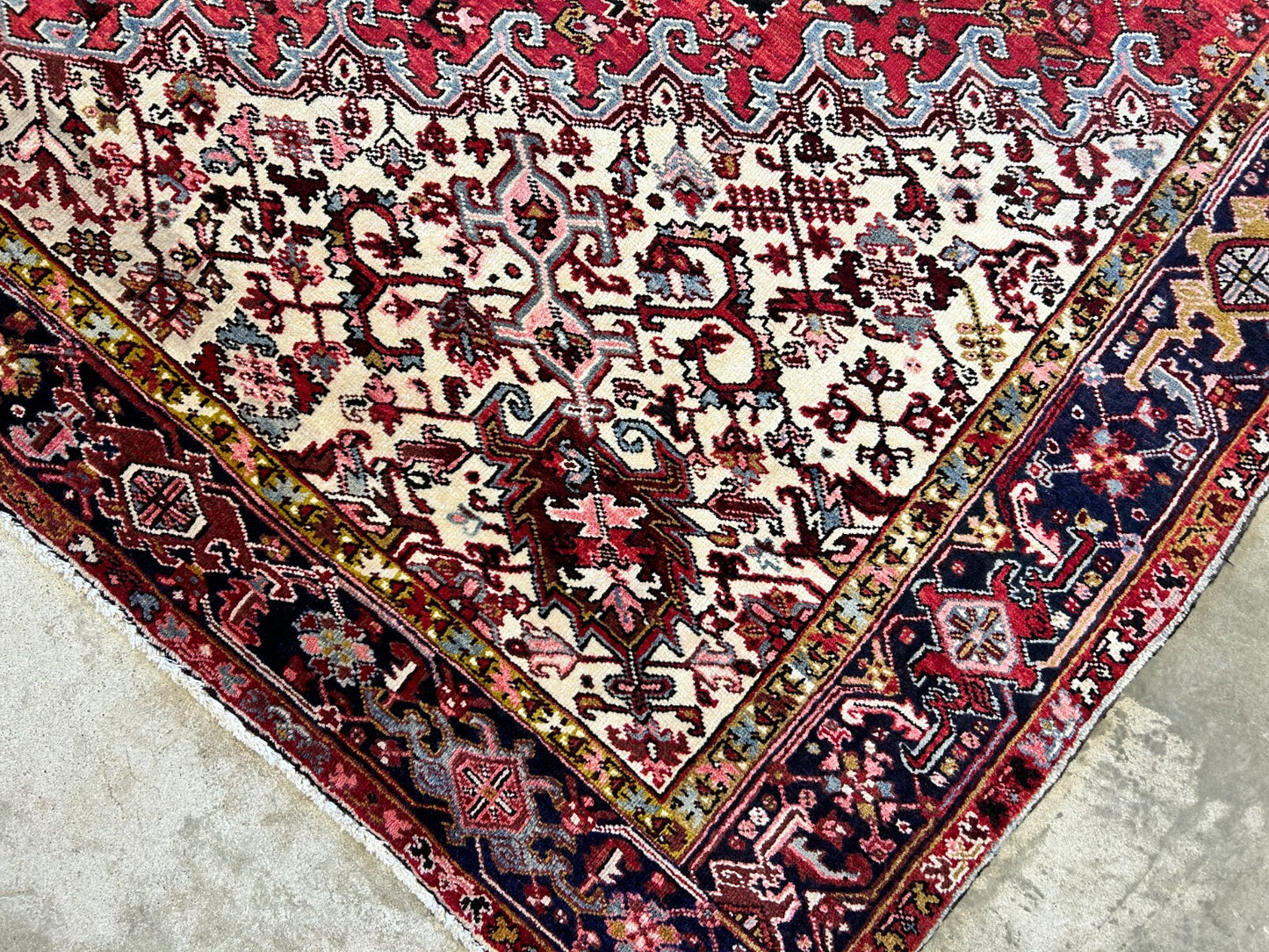 10'x12'4" Hand-Knotted 100% Lamb Wool Herize Carpet - Area Rug