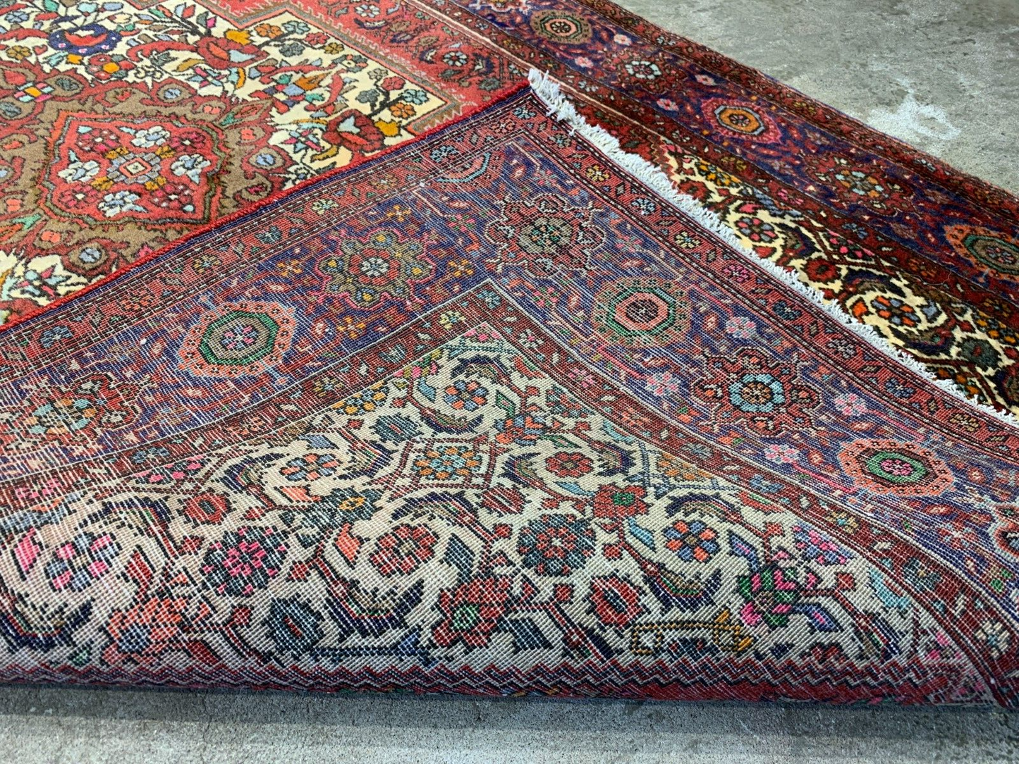 3'8"x6'6" Hand-Knotted 100% Wool Pile Bijare Gholtoghe Carpet - Area Rug