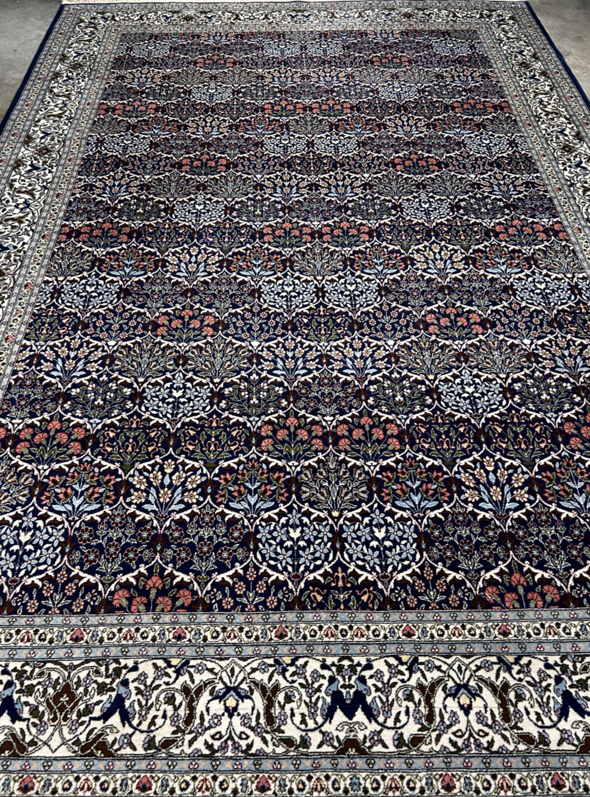 7'3"x10'10'' Hand-Knotted 100% Wool Pile Hereke Area Rug