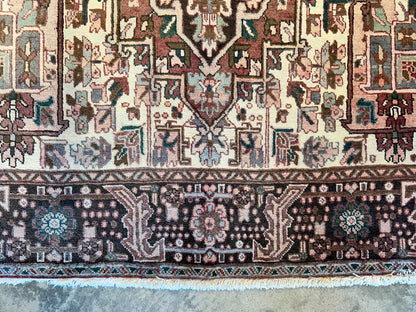 7'5"x11'5" Hand-Knotted 100% Wool Pile Herize Rug