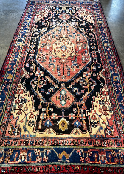 5'4" x 10'9" Hand-Knotted 100% Wool Pile Nahavande Area Rug - Carpet