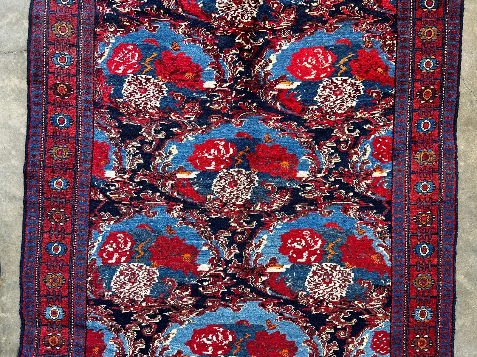 4'9" x 10'0'' Hand-Knotted 100% Lamb Wool Pile Sennehe Area Rug - Carpet