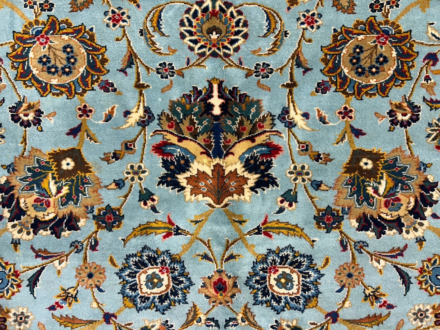 10’8”x14’2” Very Fine Hand-Knotted 100% Wool Pile Kashane Area Rug - Signed