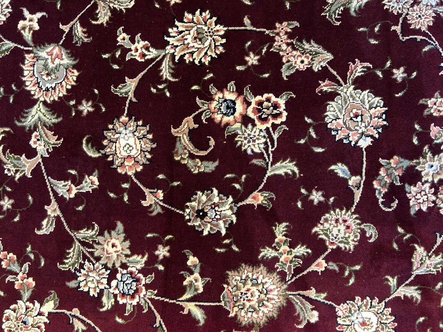 9'x12' Hand-Knotted Wool & Silk Pile SinoPersian Rug