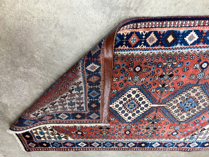 3'2"x5' Hand-Knotted 100% Wool Pile Yalamehe Rug