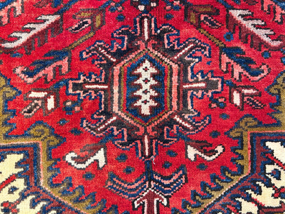 7'9"x11'2" Hand-Knotted 100% Wool Pile Herize Rug